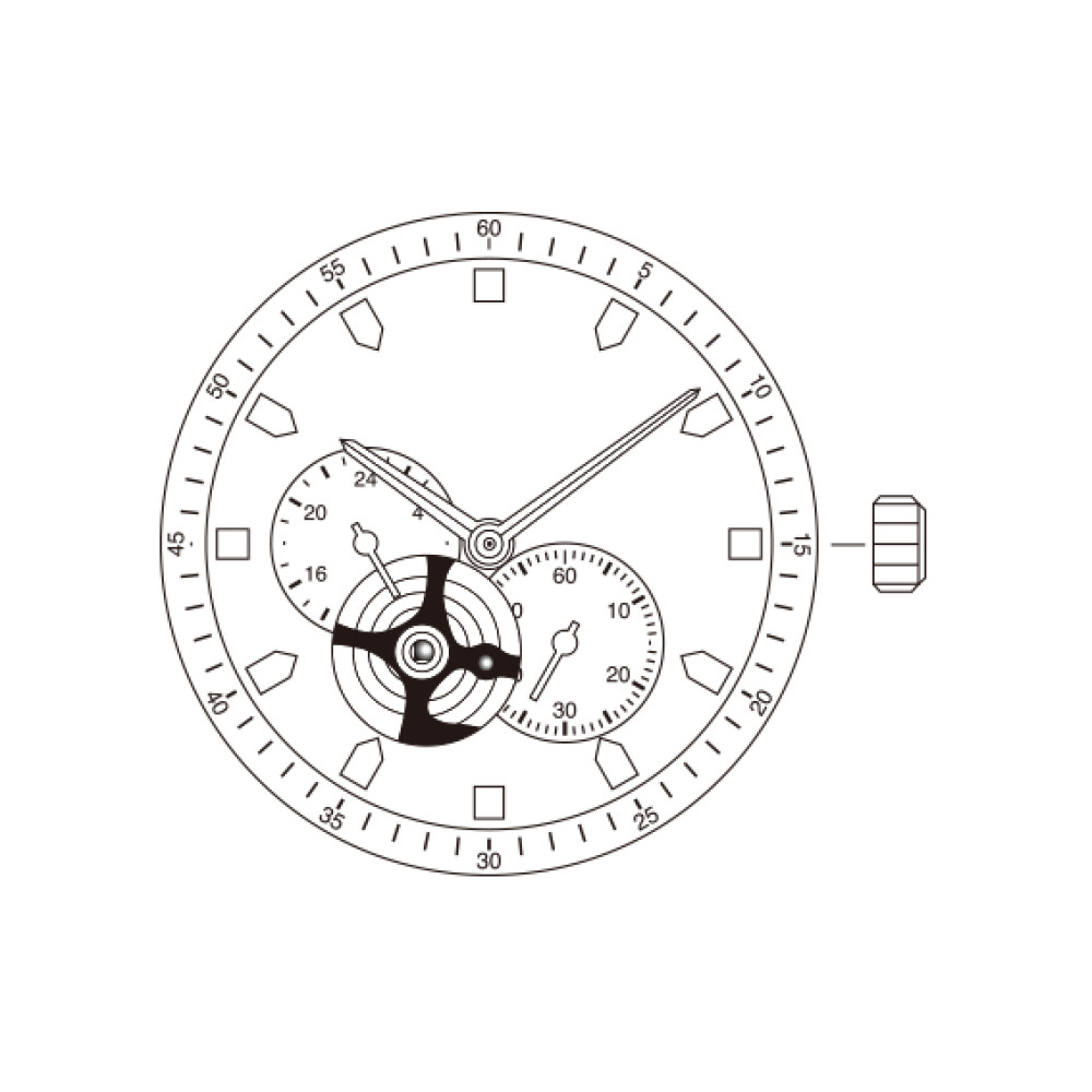 Miyota 82S7, 2 Hands, Japan Automatic Watch Movement