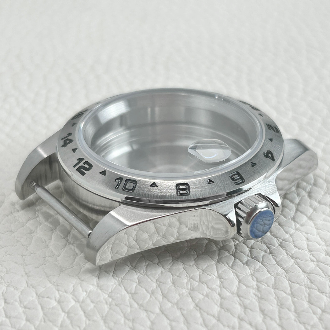 39mm Watch Case Explore Style 24H Steel Bezel Sapphire Crystal for NH34 NH35 Mod