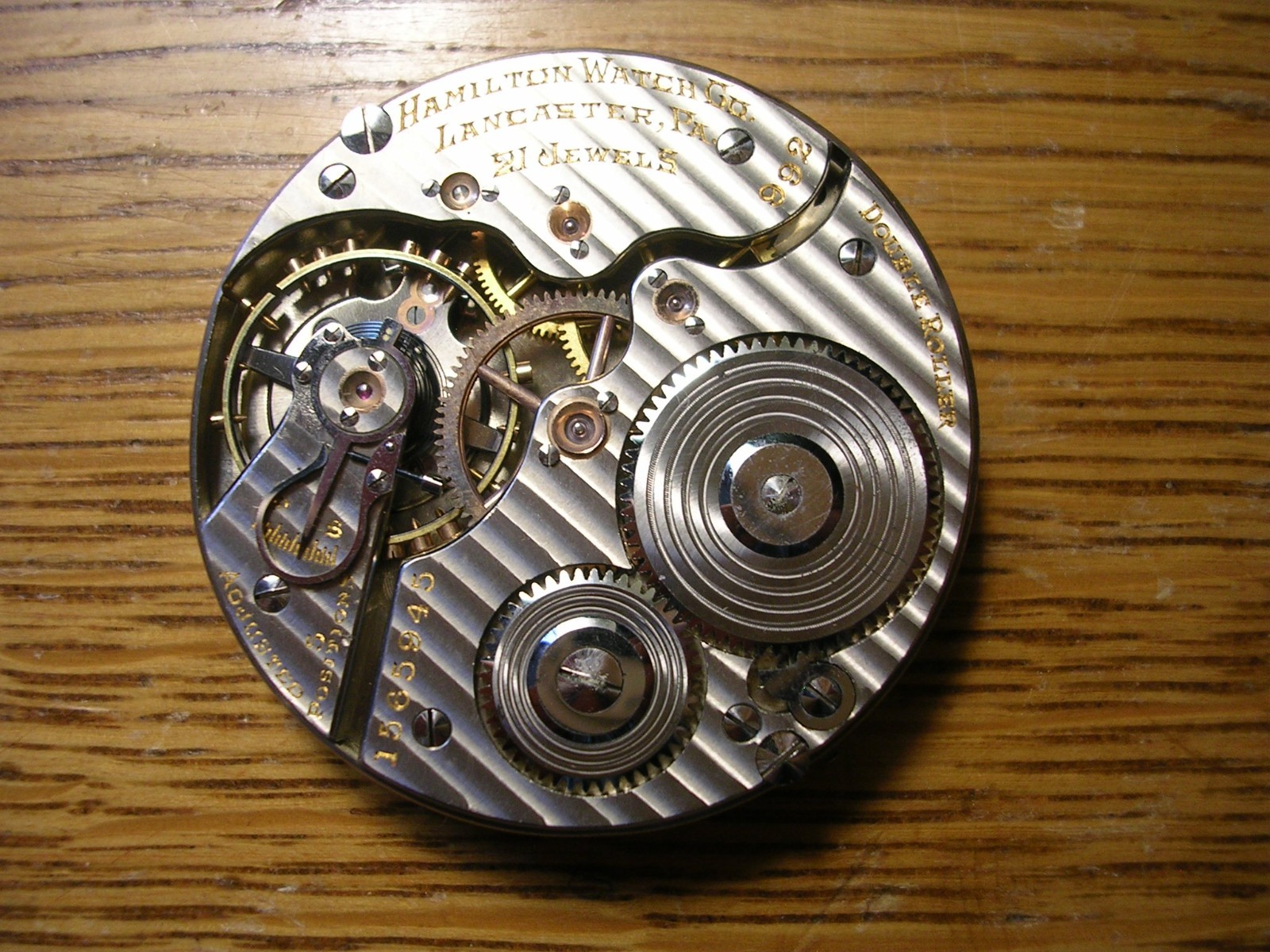 HAMILTON 1921 RR GRADE 992 16s 21j POCKET WATCH MOVEMENT CLEAN!