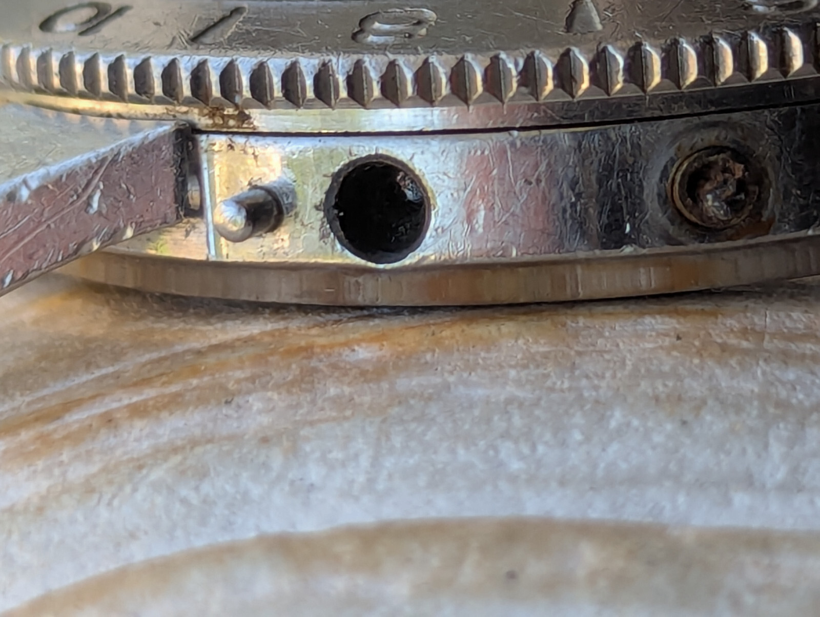 Genuine Vintage 1960’s Glycine Airman Pilot’s Watch BEZEL/MID-CASE/CRYSTAL ONLY