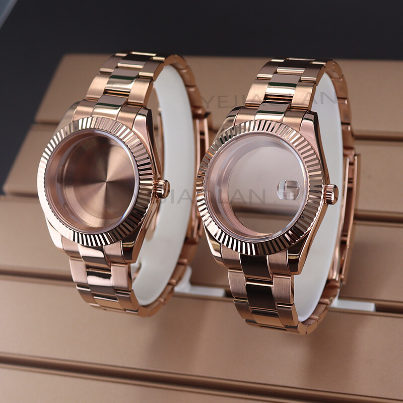 36mm/39mm Watch Cases Oysters strap Sapphire Glass For Seiko nh35 nh36 Movement