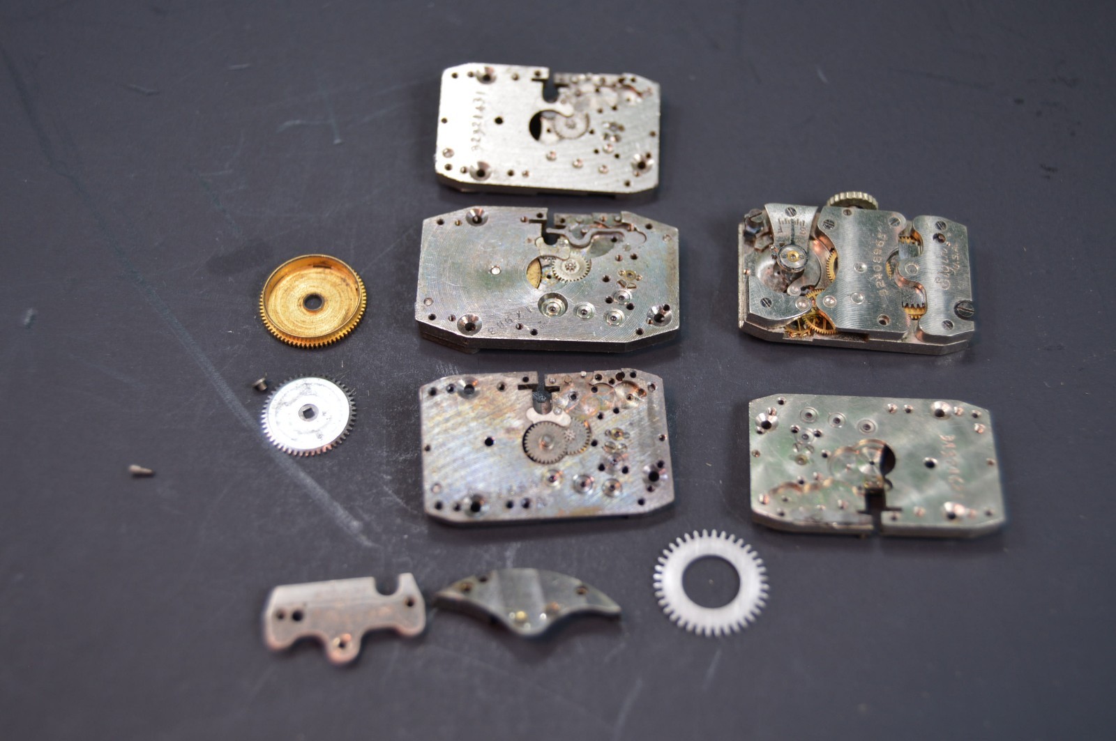 5 Vintage Elgin Watch Movement Parts,Rectangle,Watchmaker Repairs