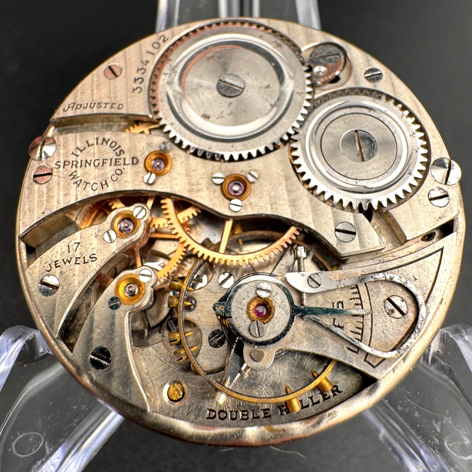 1918 Illinois Patrician Model 3 Grade 405 17J 12s Pocket Watch Movement Repair