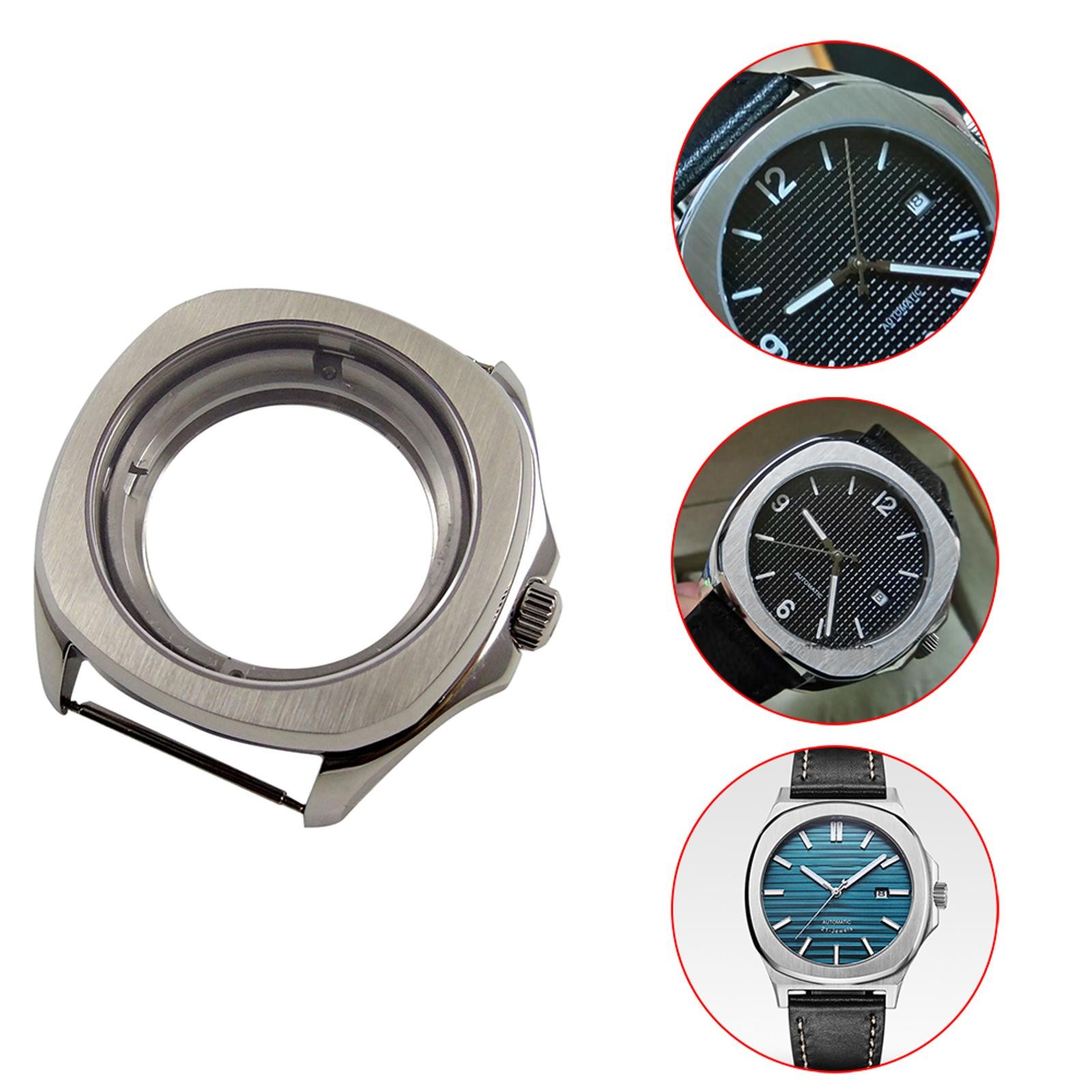 Sapphire Crystal 40mm Stainless Steel Watch Case For ETA 2824 2836 Movement C