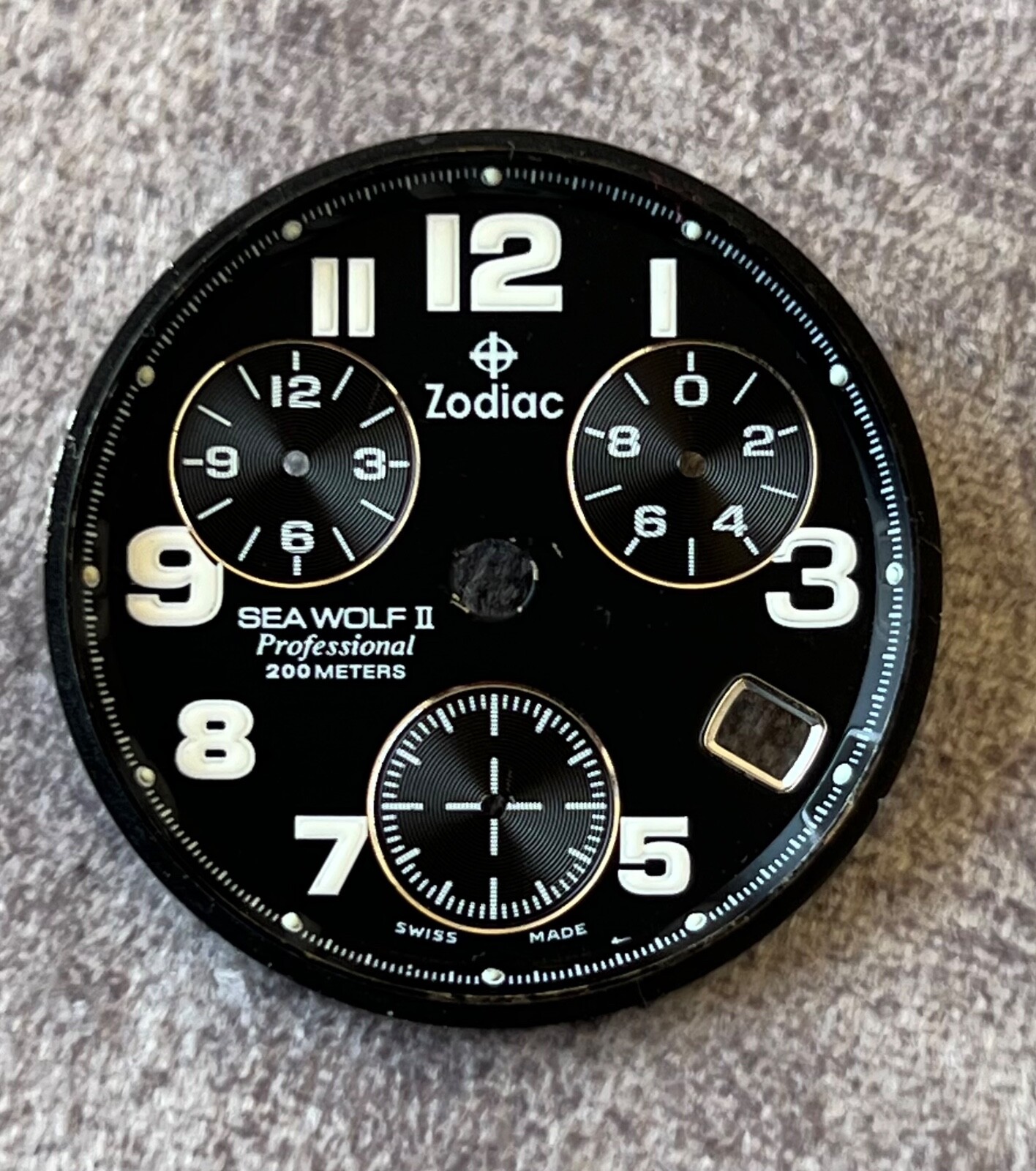 Zodiac SEA WOLF Professional 200 Meters 27.5mm Swiss ETA 251.262 Night glow #H8