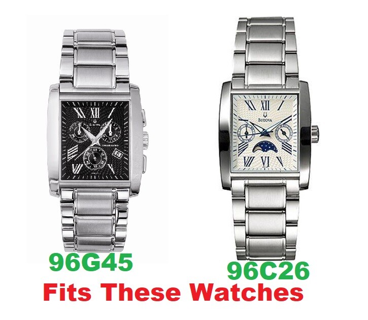 Mens Bulova Moon Phase Watch Sizing Link 96C26
