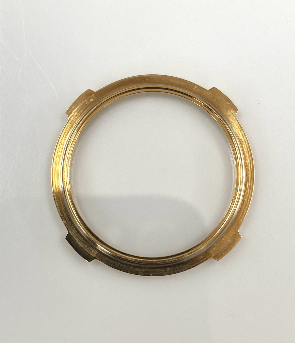 Original New Gucci Mens 9000 9200M Yellow Gold Plated Bezel w/ Crystal
