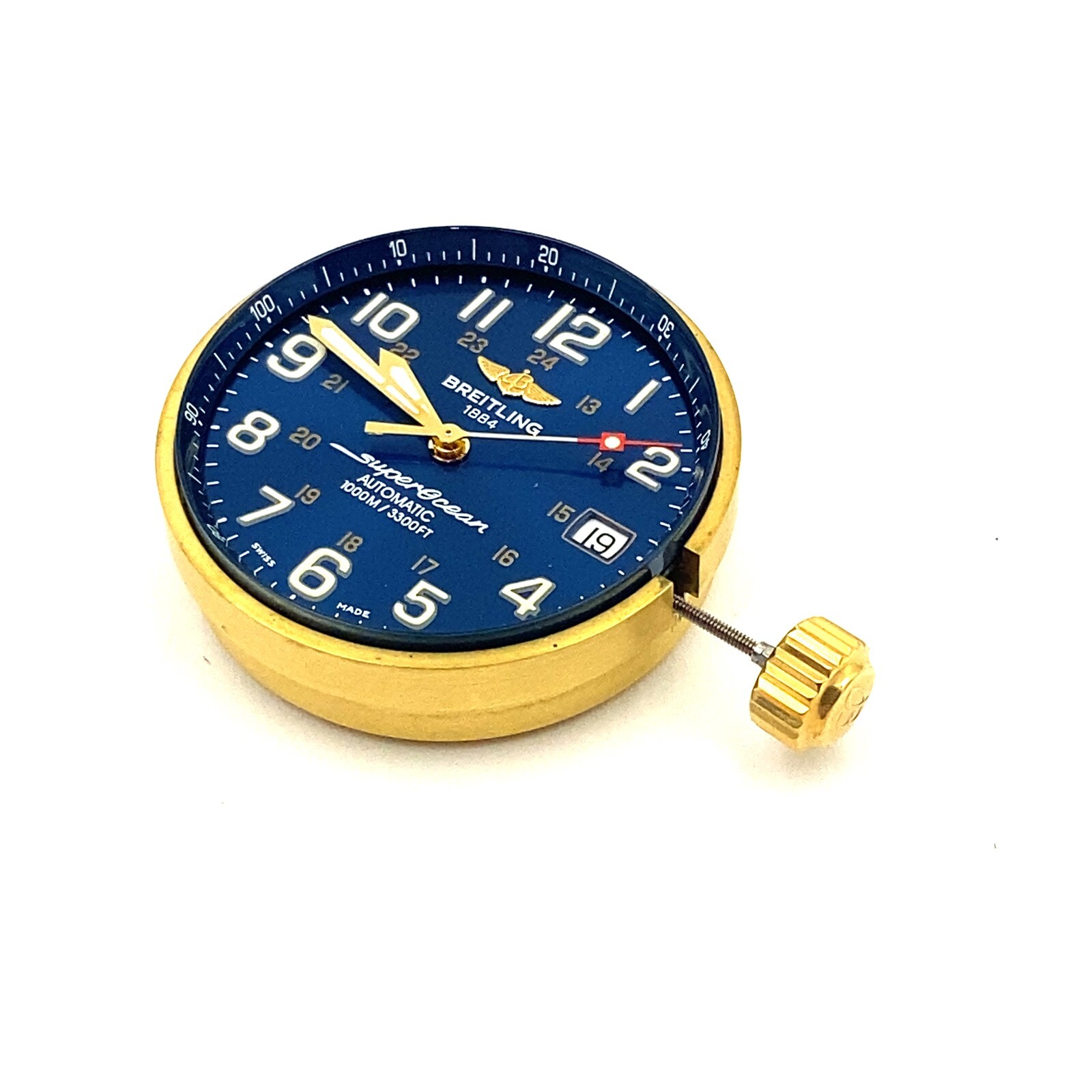 Breitling Superocean Dial Movement Hands and Crown for Gold Watch