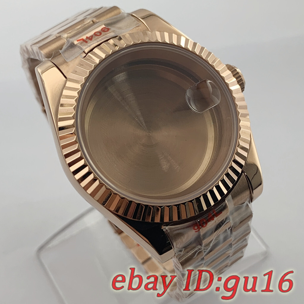 36mm/40mm NH35 NH36 Miyota8215 ETA2836/2824 rose gold Watch Case President Strap