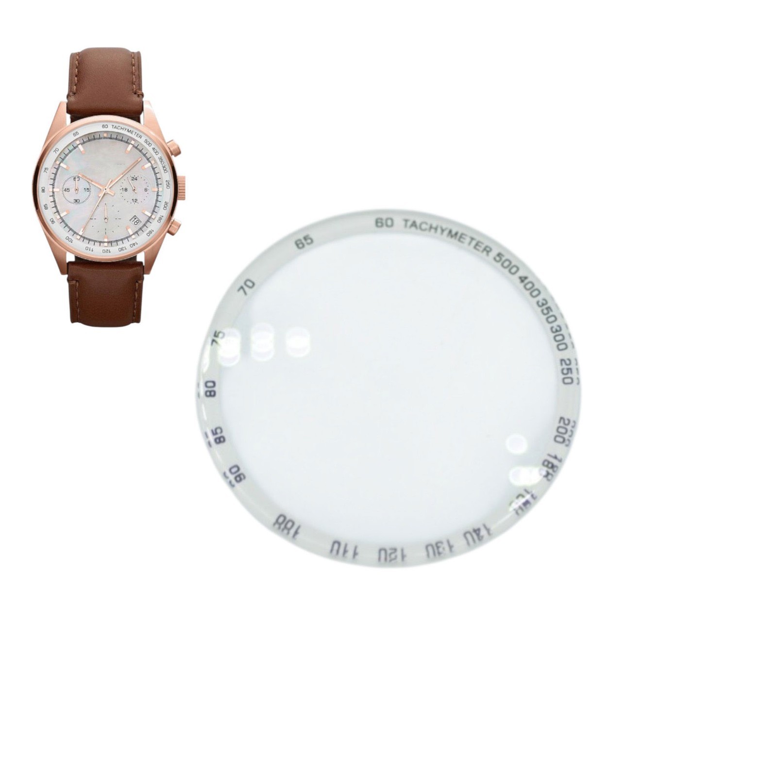AR5996 White Frame Watch Crystal For Emporio Armani