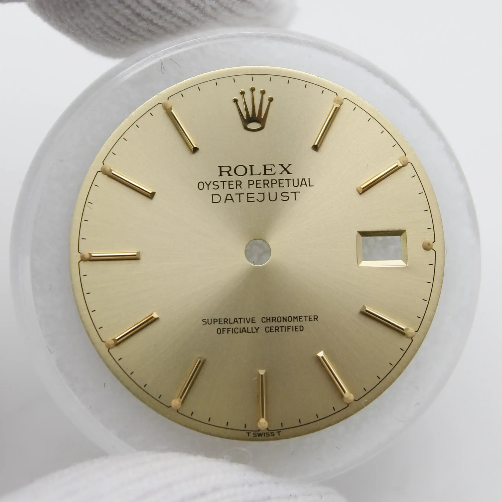 Rolex Datejust 36MM Champagne Gold Stick Markers T Swiss T Watch Dial 16013