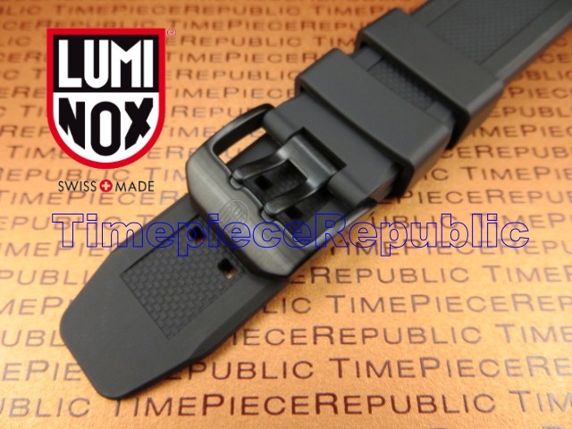LUMINOX 23mm Rubber Strap X Watch Band 3050 3950 Colormark Navy Seal BK Buckle