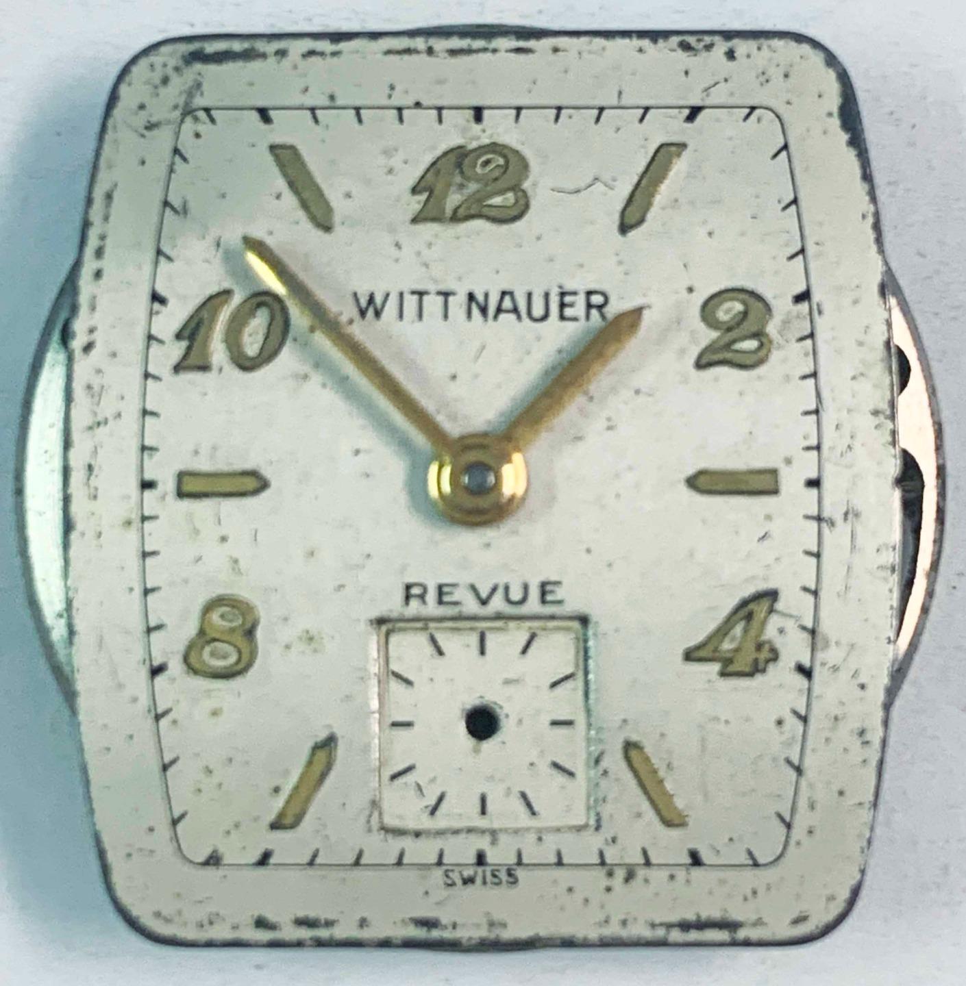 VINTAGE WITTNAUER 17J cal. 76 REVUE WRISTWATCH MOVEMENT ASSEMBLY FOR PARTS