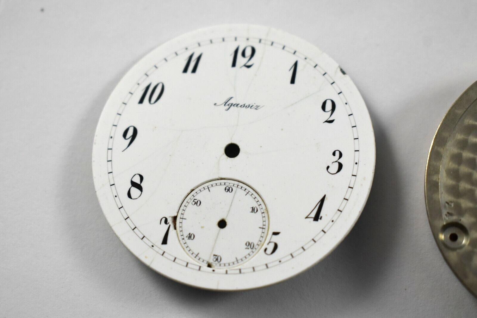 Swiss Made Agassiz 44mm High Grade Incomplete Pocket Watch Movement lot.ff