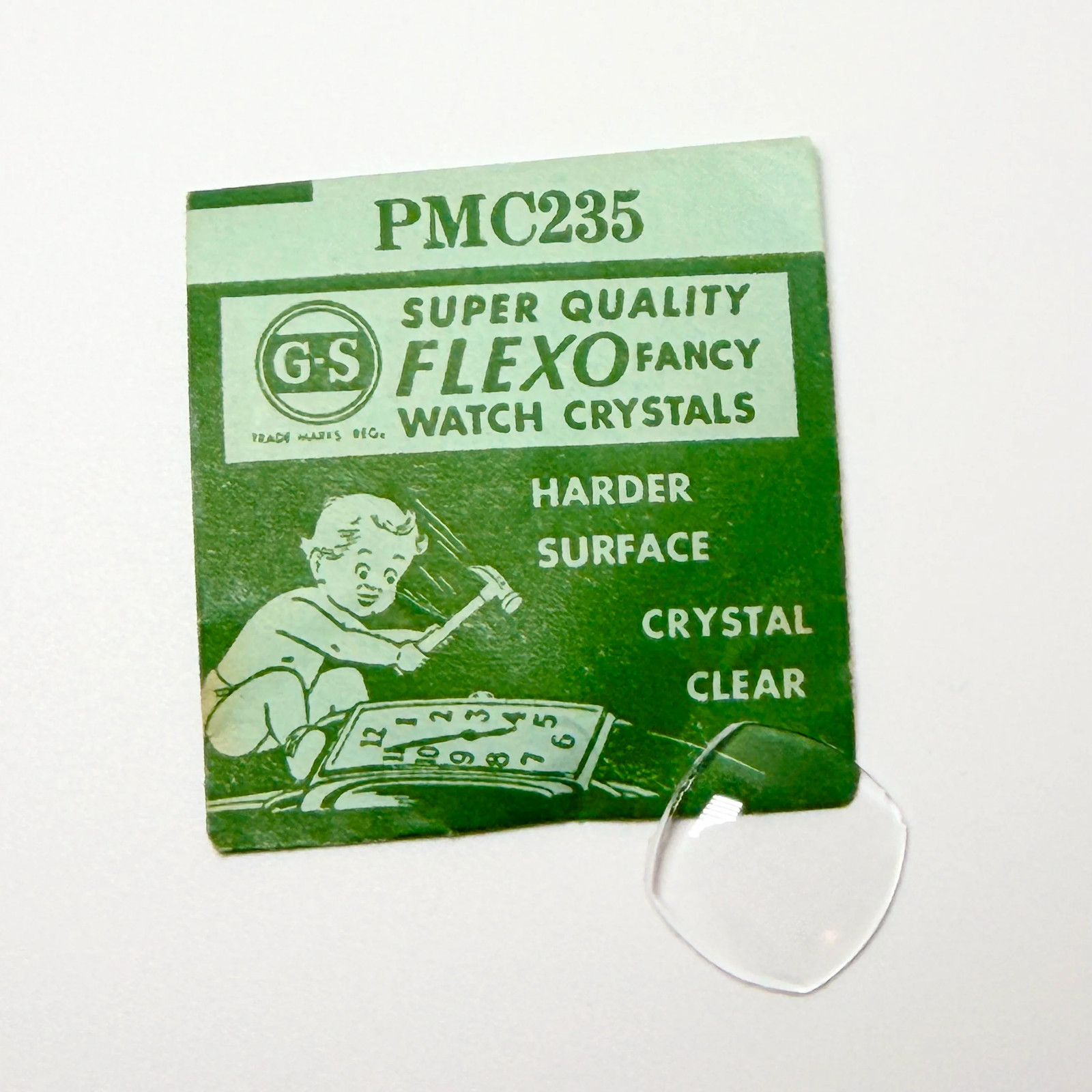 Curved Square – G-S Flexo Acrylic Watch Crystals – New Old Stock