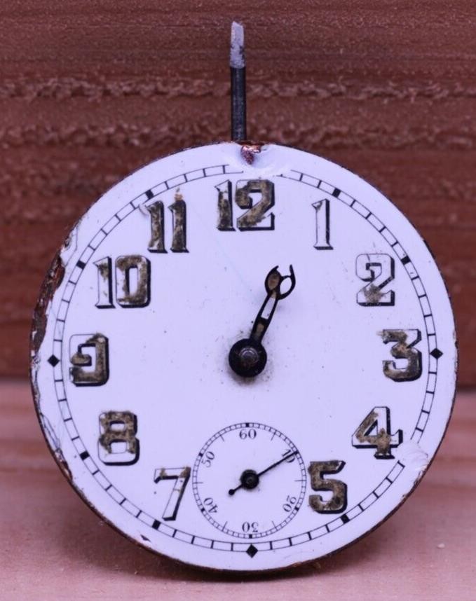 WW2 MILITARY SWISS POCKET WATCH MOVEMENT FOR REPAIR 40.5mm (GW)