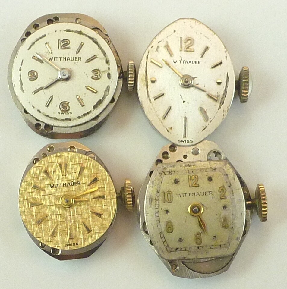 Lot of 4 Lady’s Wittnauer Wristwatch Movements – Parts / Repair