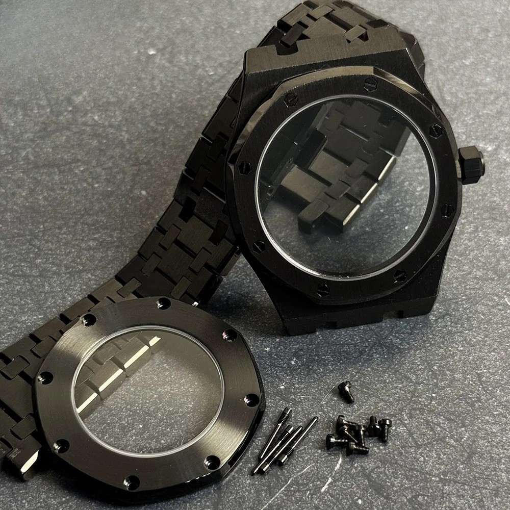 42mm PVD Steel Octagonal Case Mod Bracelet Sapphire Back NH34/35/38/70/72