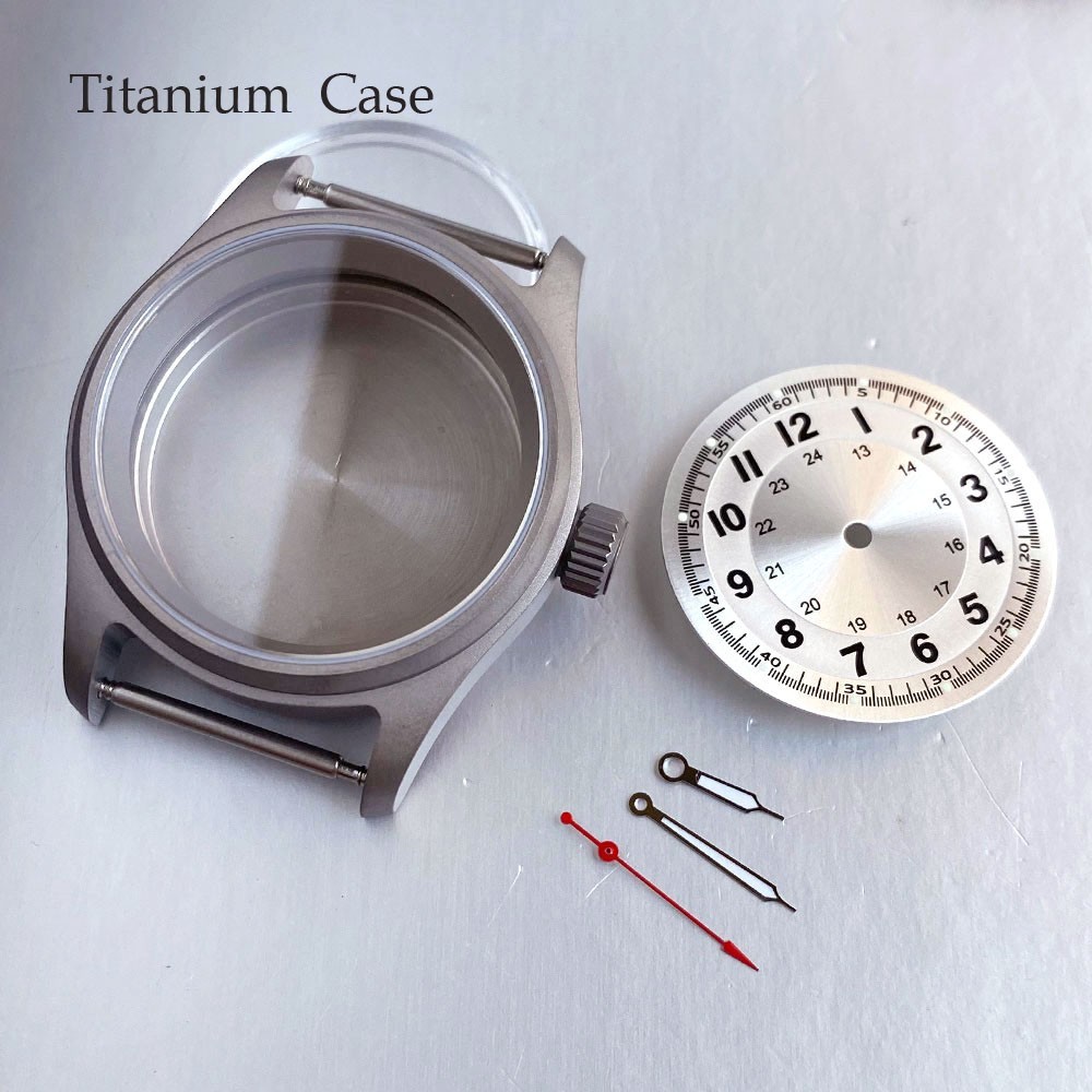 Sapphire Glass Titanium Watch Case 39MM Fit NH35 Miyota 8215 PT Waterproof Case