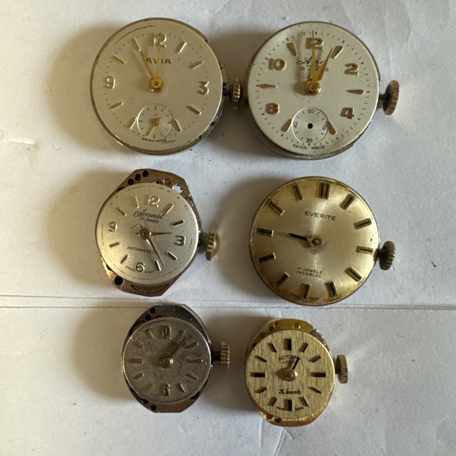 Joblot Avia Accurist Rotary Everite Of Ladies Watch Movements