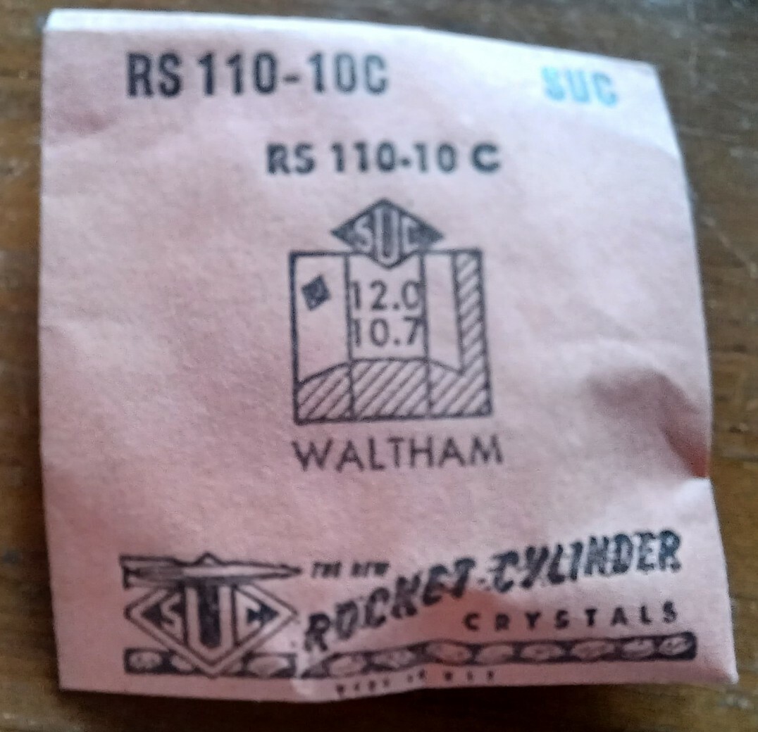 Vintage Waltham NOS Watch Crystal made in USA! SUC RS 110-10C 12.0mm by 10.7mm