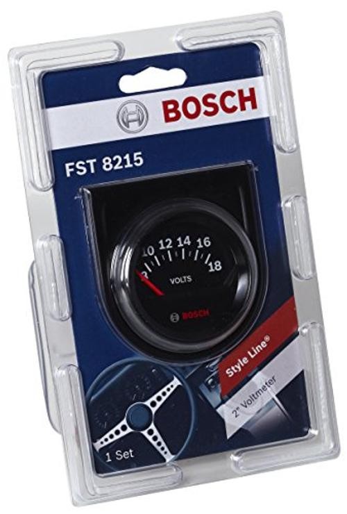 SP0F000051 Style Line 2″ Electrical Voltmeter Gauge (Black Dial Face, Black