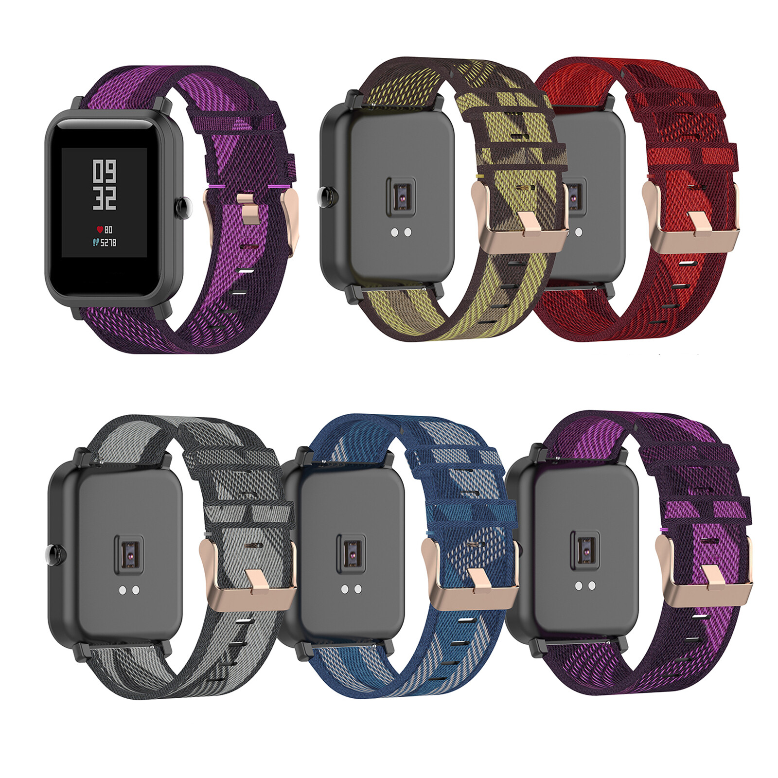20MM Watch Strap Woven Nylon Fabric Strap Watch Accessories For Amazfit Active
