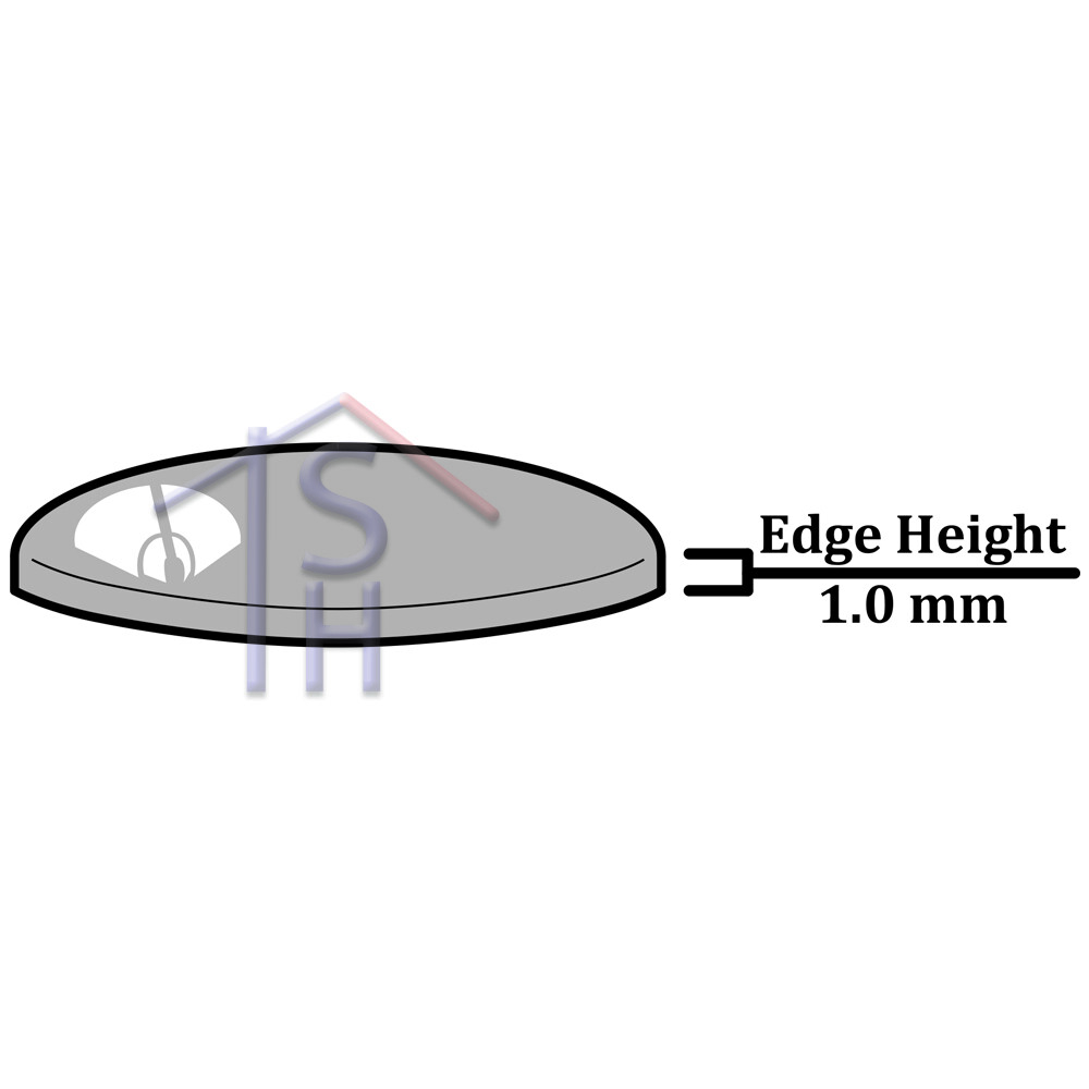 1.0MM THICK ROUND FLAT BACK MAGNIFYING MINERAL GLASS WATCH CRYSTAL 15.0MM-43.0MM