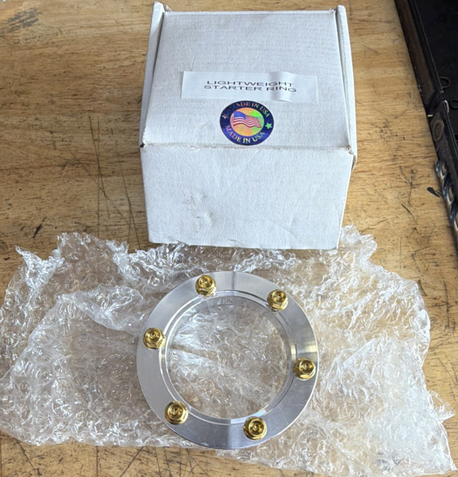 CRF 110 CPM – BILLET ALUMINUM LIGHTWEIGHT STARTER RING WITH TITANIUM HARDWARE