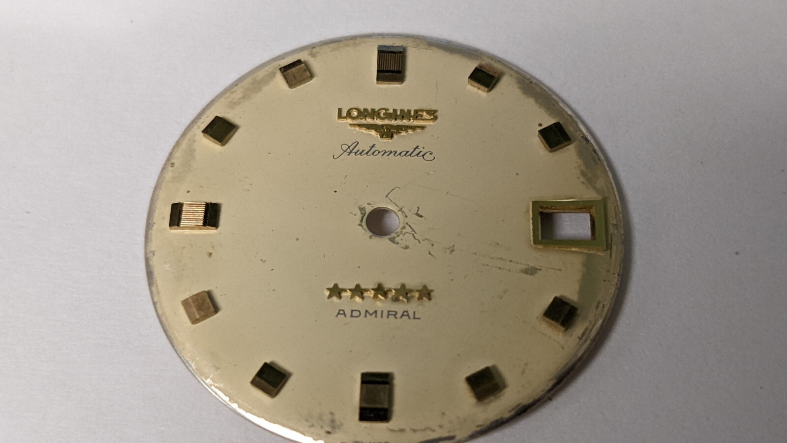 Longines Automatic ADMIRAL YELLOW DIAL date window, 3 hands AND CALENDAR DATE DI