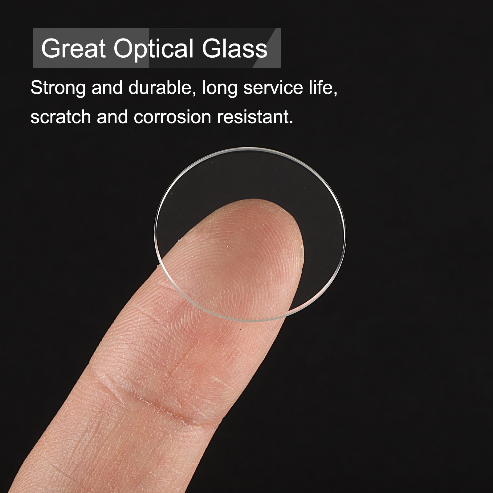 12pcs Watch Crystal Glass Lens 23mm Flat Round Glass Watch Face Crystals Lens