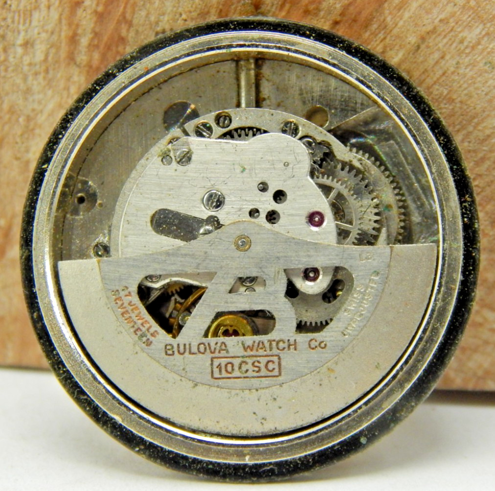 Vintage 1953 Bulova 10CSC 17 jewel automatic men’s wrist watch movement w/ dial