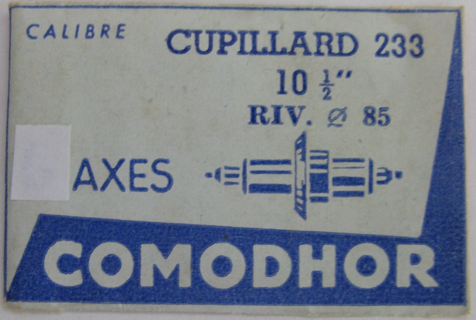 Cupillard 233 rivure 85 incabloc watch part: balance staff (723) x1