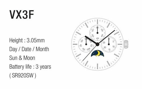 NEW Hattori Epson TMI VX3F VX3FE Watch Quartz Movement Japan TimeModule Made