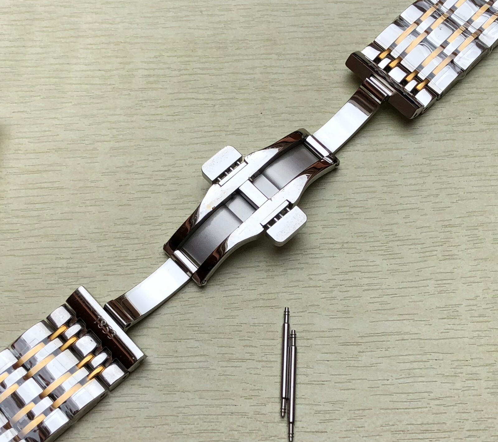 19mm TWO-TONE Strap Fits Tissot Carson T085407A T085410A Bracelet/Band Watch