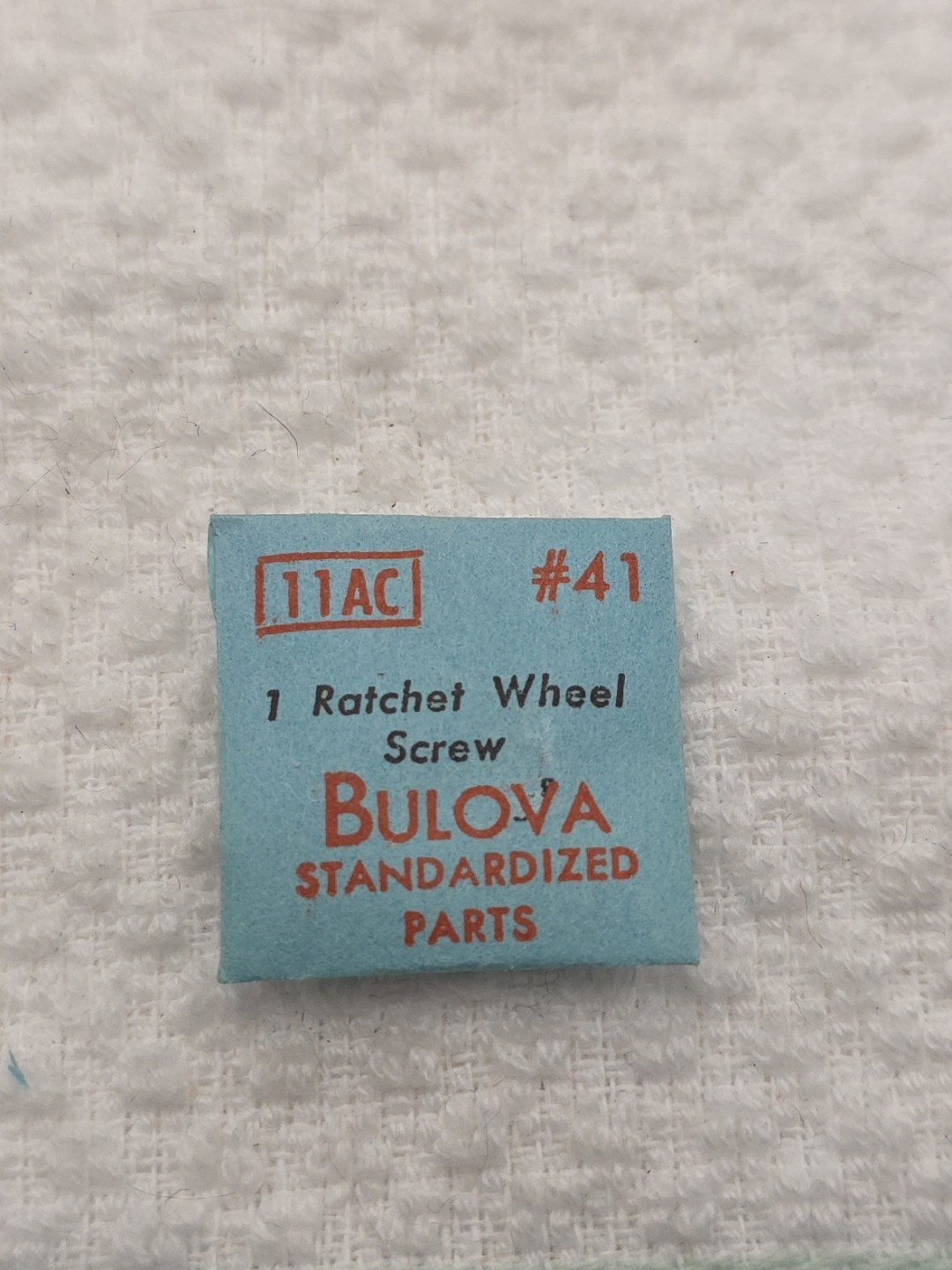 Bulova 1 Ratchet Wheel Screw 11AC #41 NOS