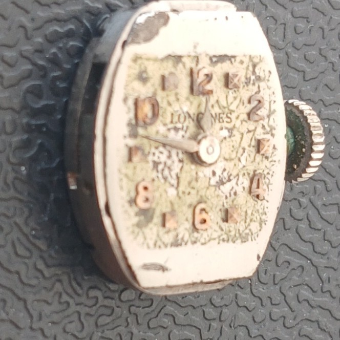 Longines 4LL watch movement, small, ladies, Swiss, partially disassembled, 1952