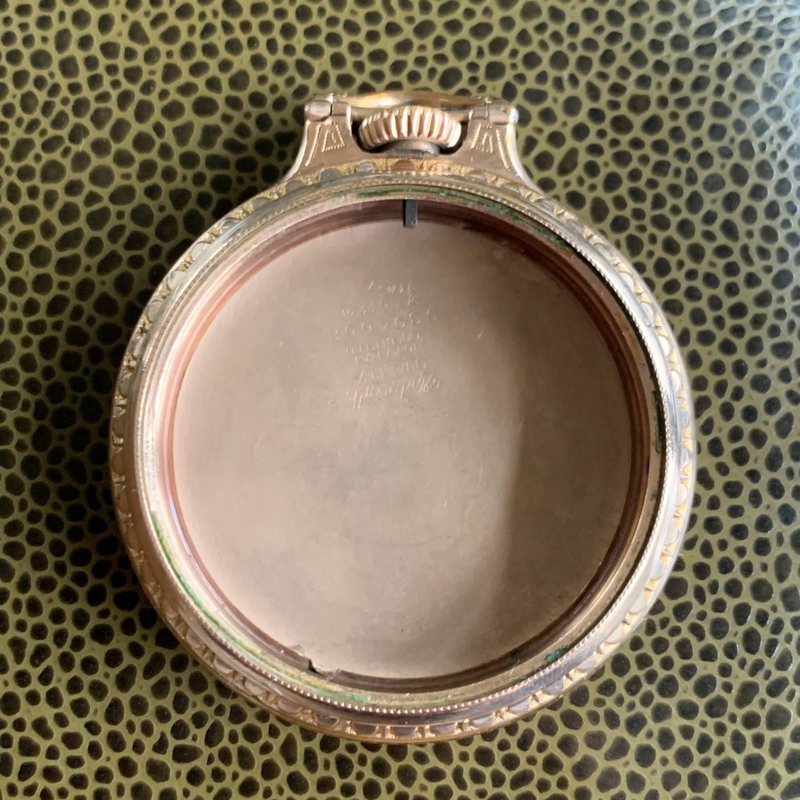 Wadsworth 10K Gold Filled BOC Railroad Case Fits Hamilton Pocket Watch #2