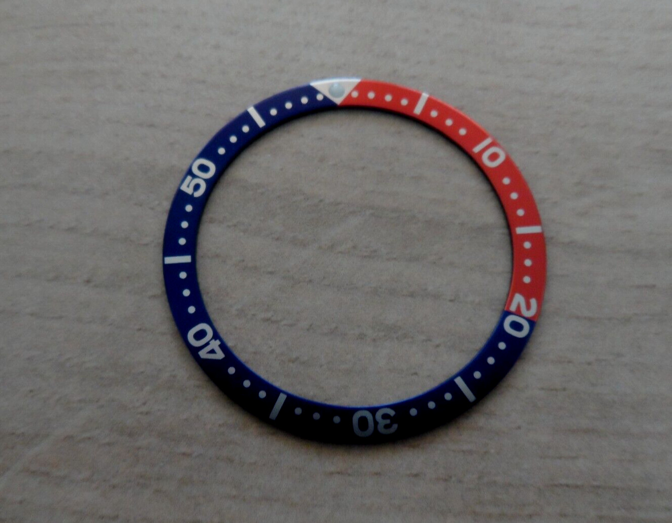 Flat Aluminum Pepsi Bezel Insert for Seiko SKX SRPD Bezel Blue Red+Adhesive Ring