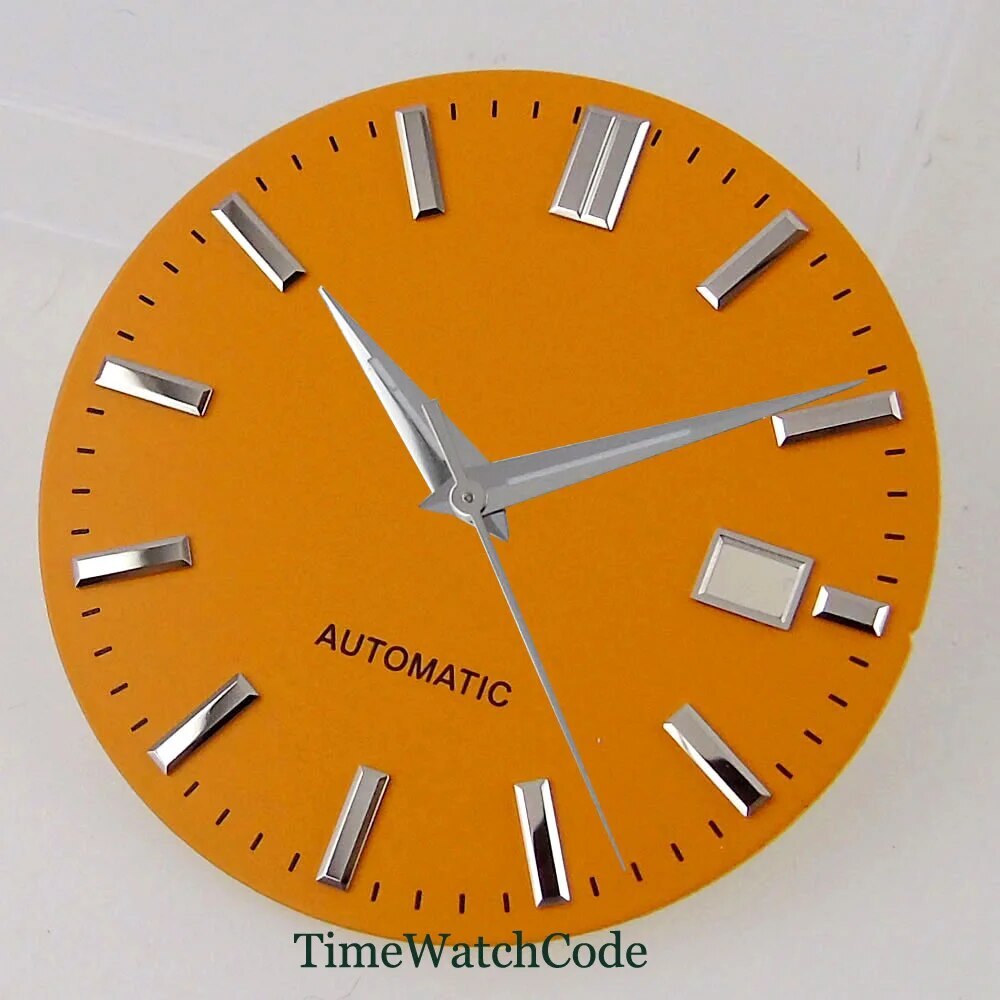 Watch Dial Face Accessories 33.5mm Fit NH35A NH36A Date Window Beige Dials