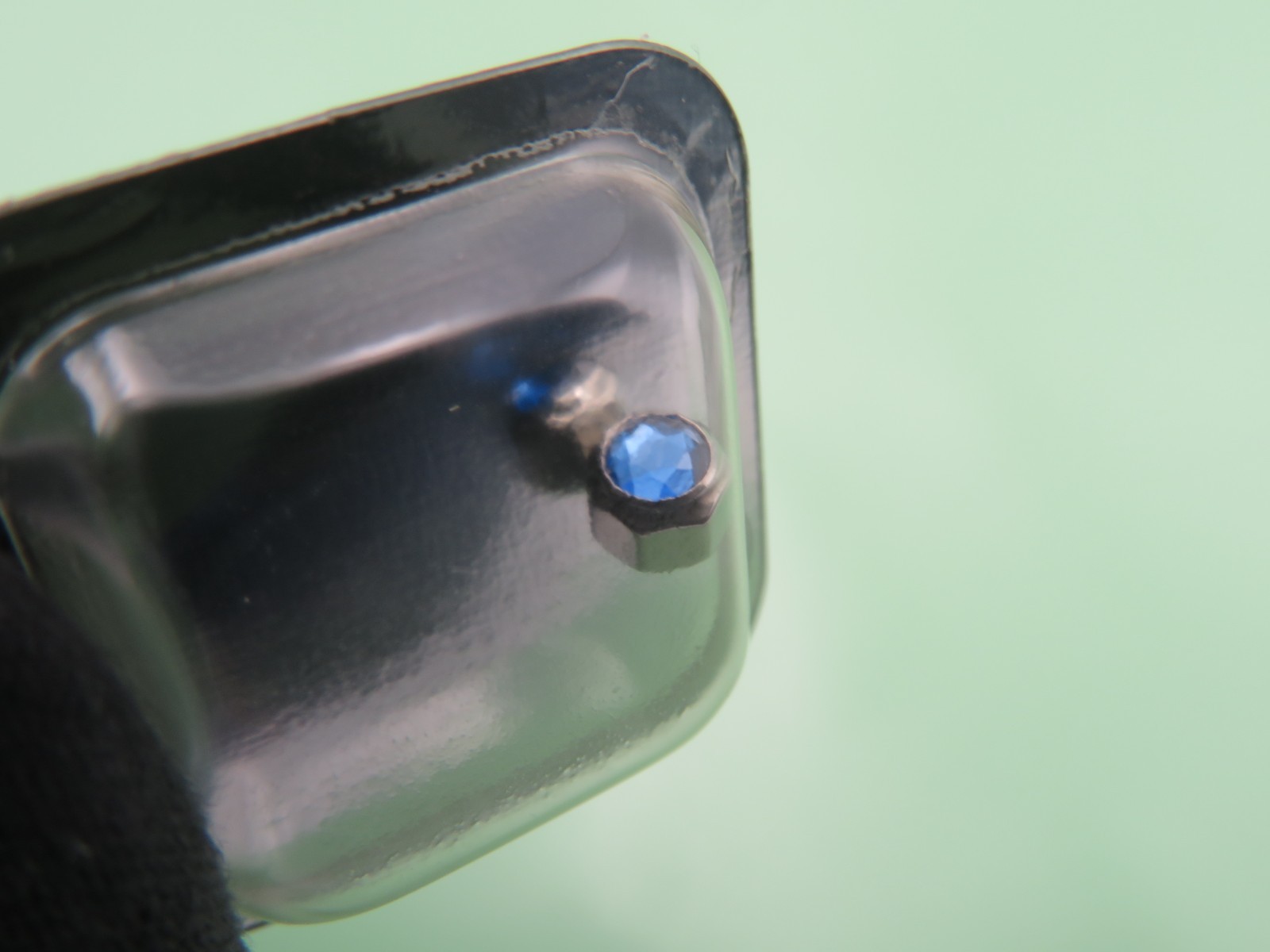 Cartier Santos PM Steel Crown Blue Cabochon 622 00068 VC070187 NOS Genuine Part
