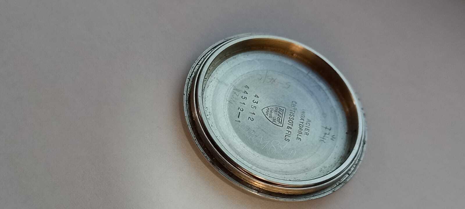 TISSOT Seastar T12 CAL 783 Case back & Dial Used -Tissot ref 44512-9 PARTS
