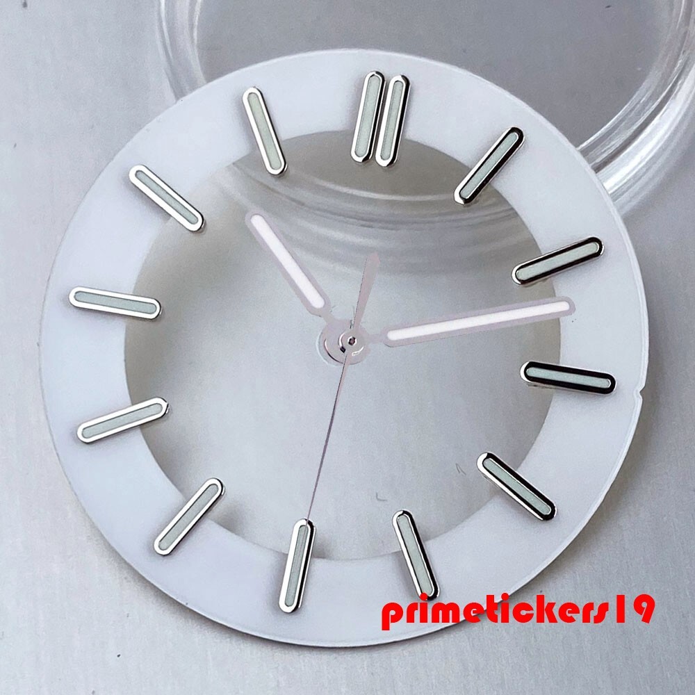 Fit NH70 NH72 NH35 Skeleton Hollow 29mm Watch Dial+Hands Black/White Face Parts