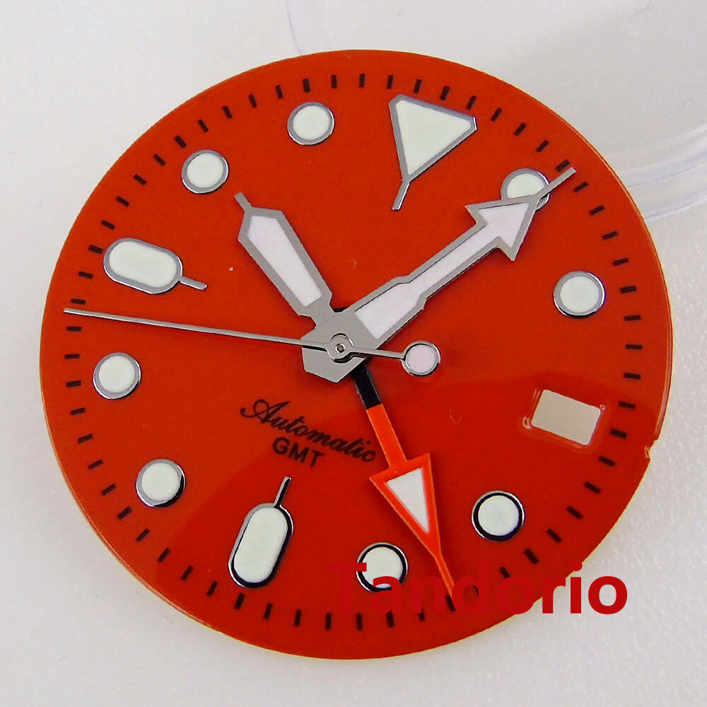 29mm Sterile Watch Dial Face Fit NH34A NH34 GMT Automatic Movement Date Luminous