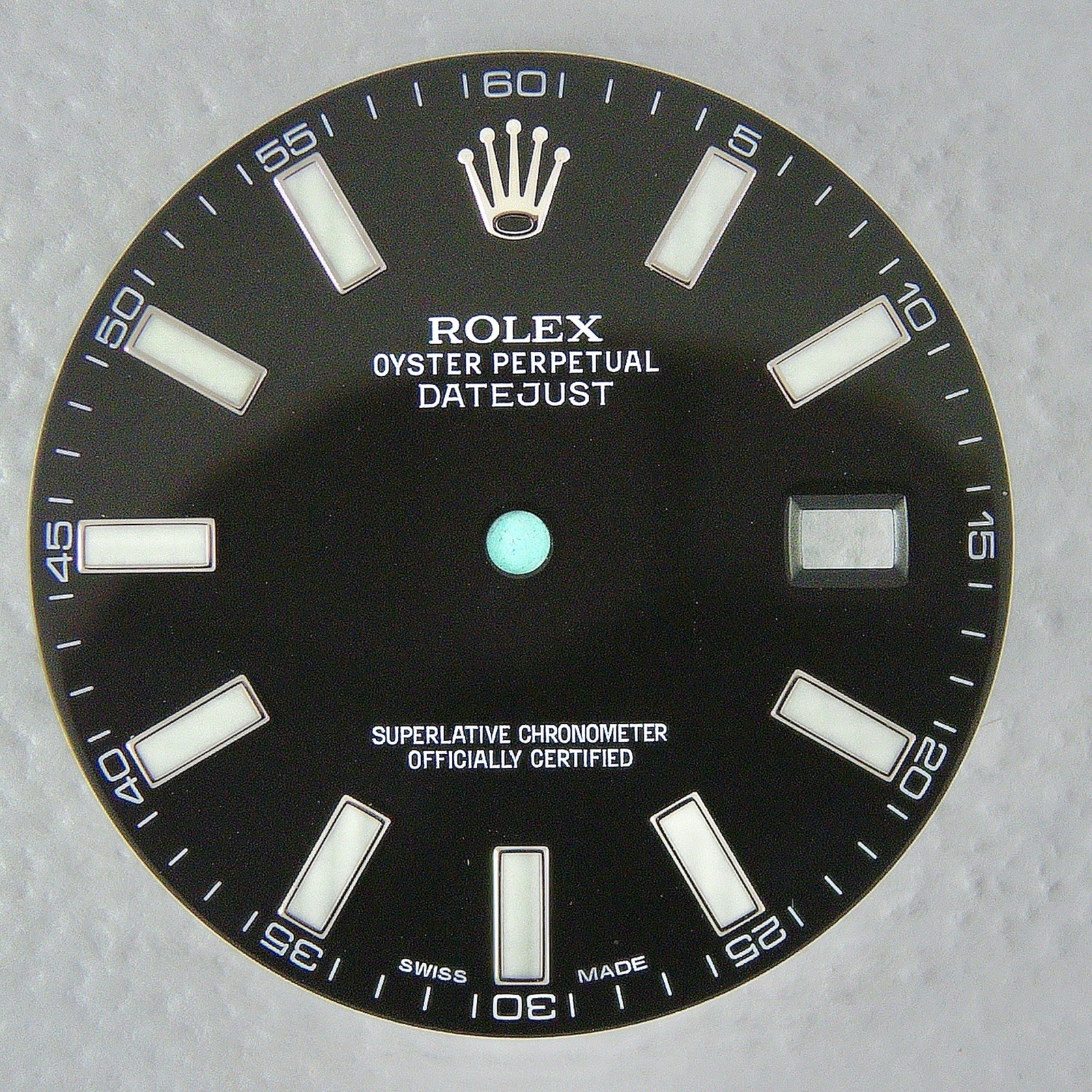 Rolex FACTORY Original Black Index Dial for 41mm Steel Datejust II 116300 116334