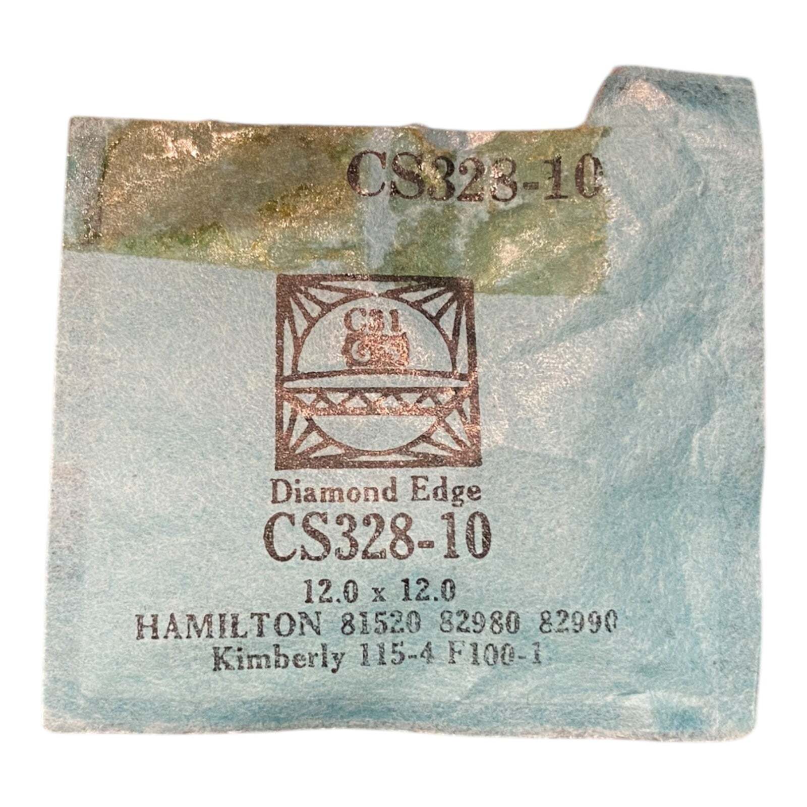 Germanow-Simon Mach (GS) CS328-10 Watch Crystal 12.0×12.0 NOS Part Hamilton