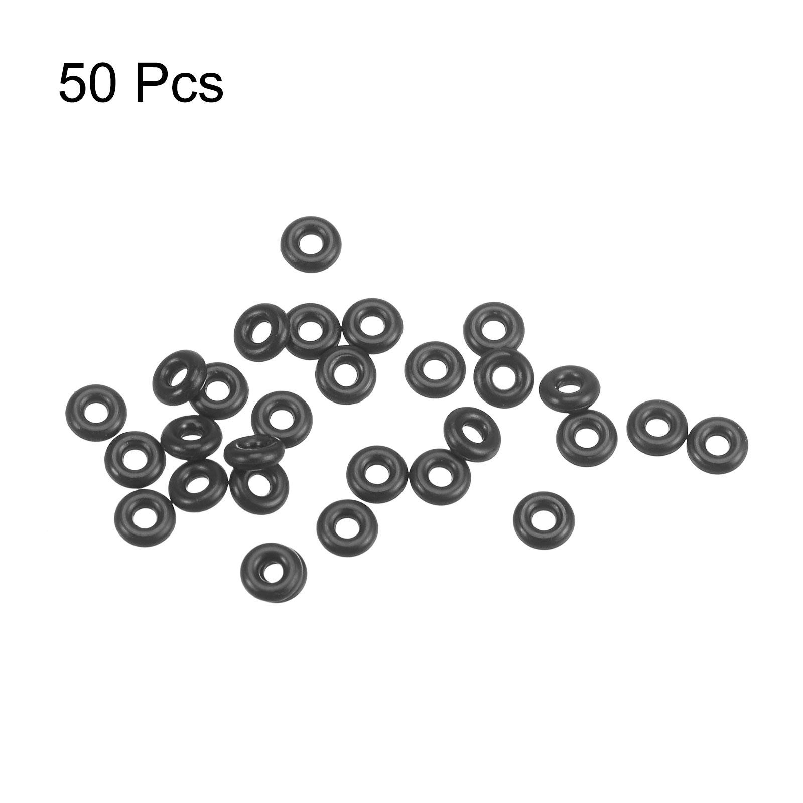 50Pcs 2mm Seal O-Ring Rubber Watches Crown Gaskets O-Ring Tiny Crown-O-Ring