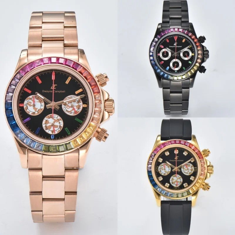 Watch Hands For VK63 Set 6-Hand Green Luminous Silver Rose Gold Mod Parts