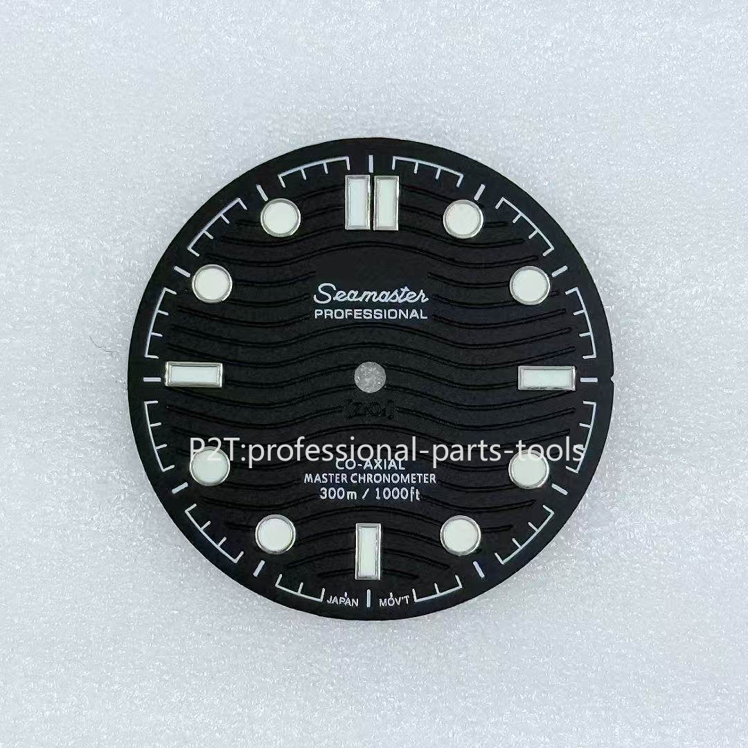 DIY 31mm Luminous Watch Dial Suitable for NH35 Movement Seamaster 300 Watch Face