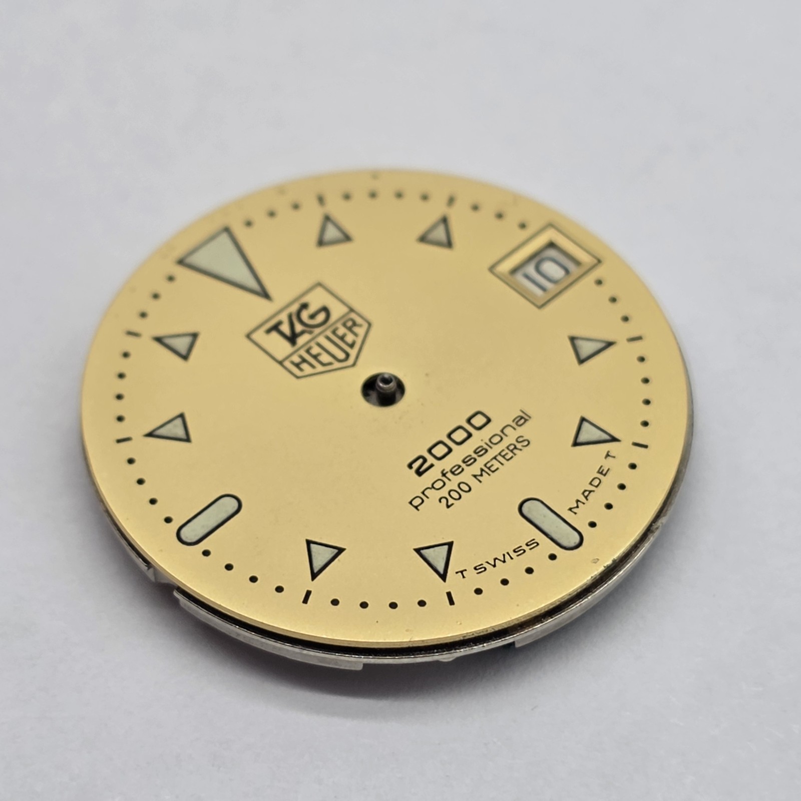 Tag Heuer 2000 Professional 200 Meters Gold Dial 555 145 Movement Parts Repair